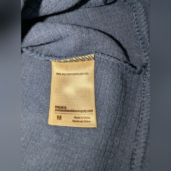 NWT Avalanche Men’s Blue Medium Long Sleeve Button (Snap) Down Thermal Shirt - Picture 3 of 7